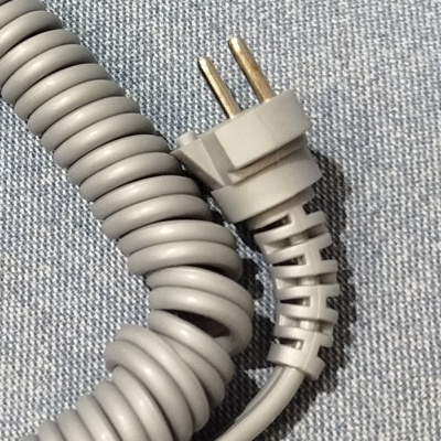 Cabo espiral conetor de 3 pinos com 6 mm