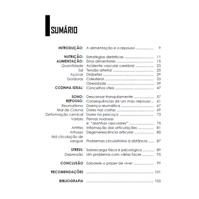 Livro: Alimentação e Repouso