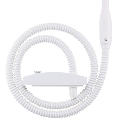 Dispositivo médico branco com tubo flexível e base retangular