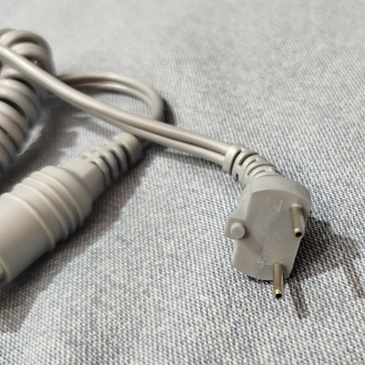 Cabo espiral conetor de 3 pinos com 6 mm