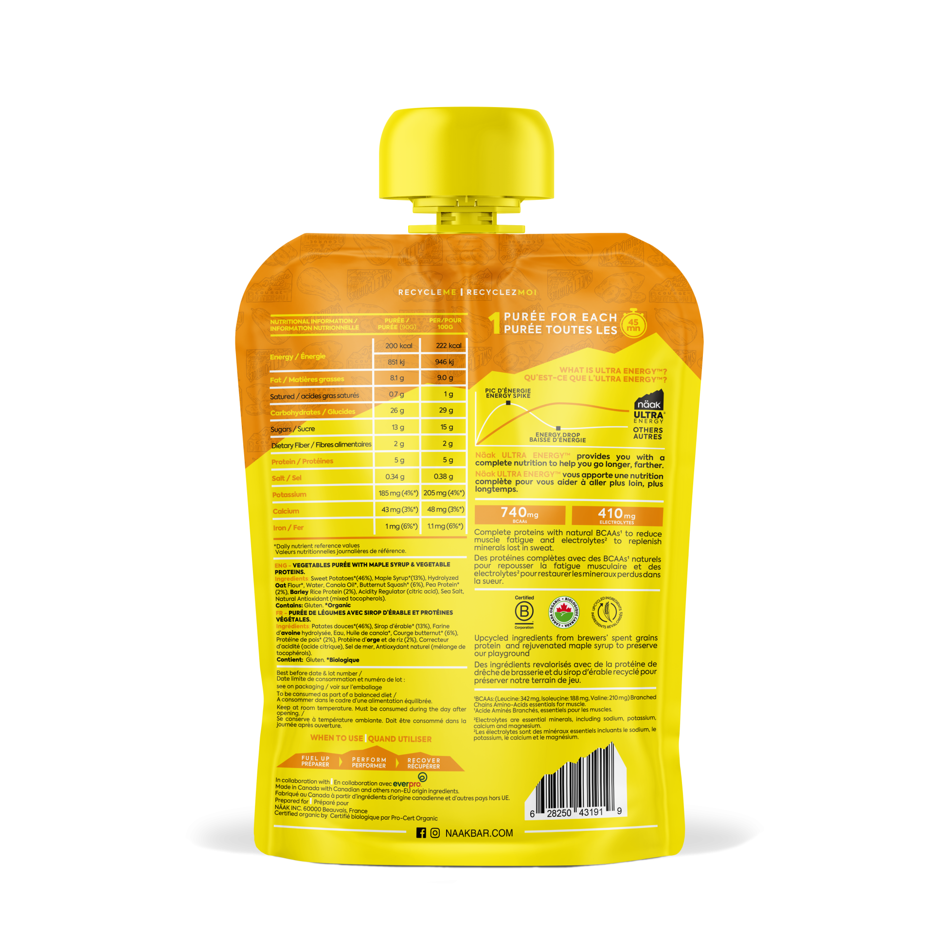 ULTRA ENERGY™ PURÉE - BATATA DOCE & ABÓBORA