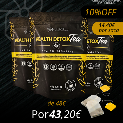 3 UNID HEALTH DETOX TEA / 60 SAQUETAS PREMIUM