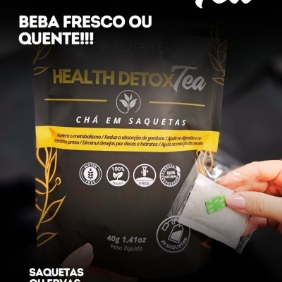 3 UNID HEALTH DETOX TEA / 60 SAQUETAS PREMIUM