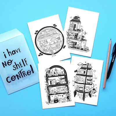 Pack 1 | 4 Postais - I have no shelf control