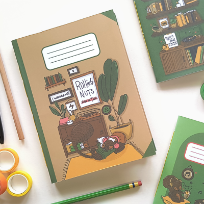 Caderno A5 - Esquilo Rolling Nuts