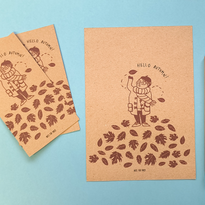 Leaves - Marcador de Livros/Postal