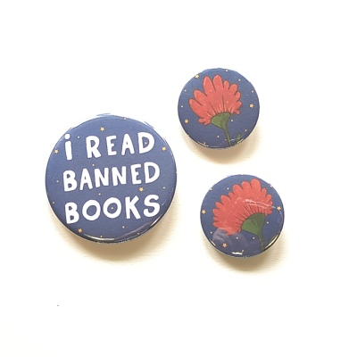 Conjunto Pins - I Read Banned Books