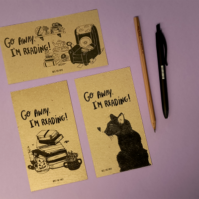 Go Away, I'm Reading - Marcadores de Livros