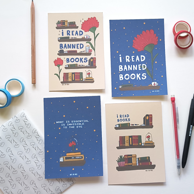 Postais - I read Banned Books