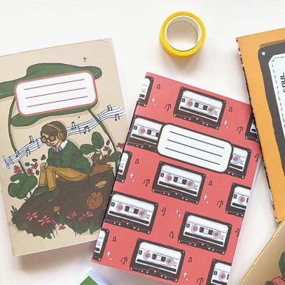 Cadernos A6 - com ilustrações ♫♪♫