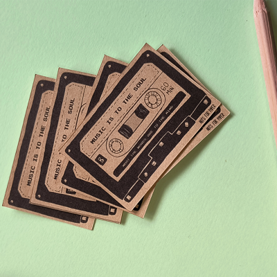 Cassette - Autocolantes kraft