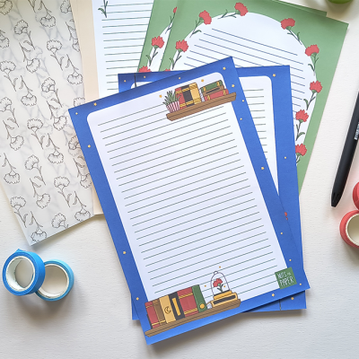 I read Banned Books - Papel de Carta A5