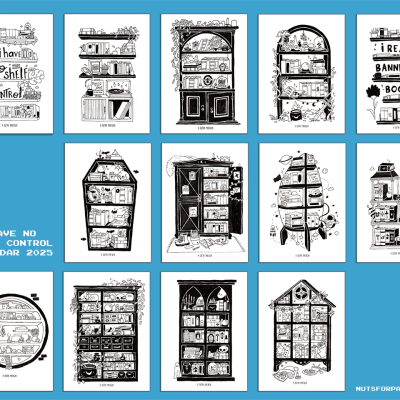 Ilustração Original A4 - Estantes