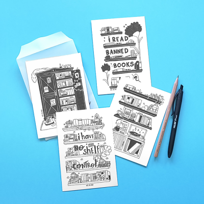 Pack 2 | 4 Postais - I have no shelf control