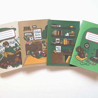 Cadernos A6 - com ilustrações ♫♪♫