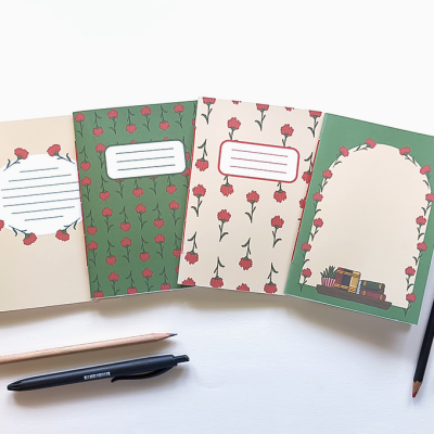 Cadernos de bolso A6 - Cravos