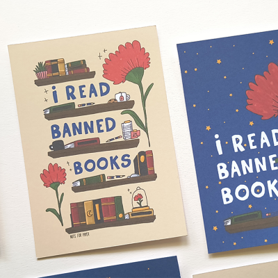 Postais - I read Banned Books