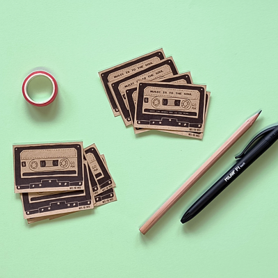 Cassette - Autocolantes kraft
