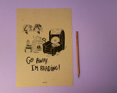 Go Away, I'm Reading - Print A4