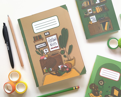 Caderno A5 - Esquilo Rolling Nuts