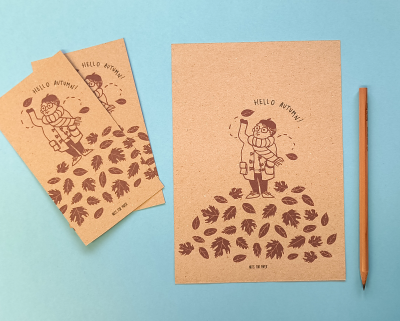 Leaves - Marcador de Livros/Postal