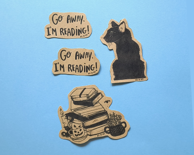 Go Away, I'm Reading - Autocolantes de Papel