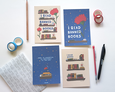 Postais - I read Banned Books