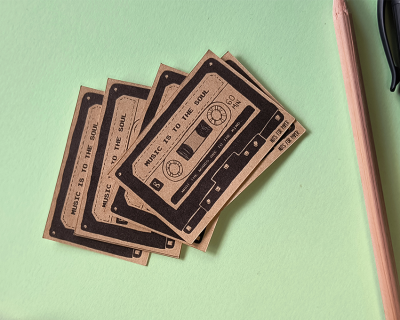 Cassette - Autocolantes kraft