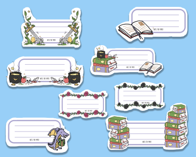 Etiquetas de Papel - In the Realm of the Dragon