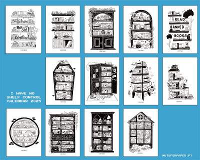 Ilustração Original A4 - Estantes