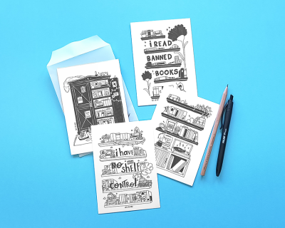 Pack 2 | 4 Postais - I have no shelf control