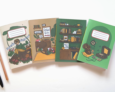 Cadernos A6 - com ilustrações ♫♪♫