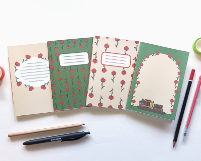 Cadernos de bolso A6 - Cravos