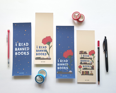 Conjunto Marcadores Livros I Read Banned Books