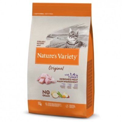 Nature's Variety Original No grain Sterilized - Ração seca sem cereais para gato adulto esterilizado - Peru
