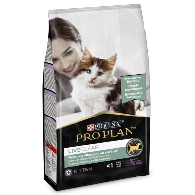 Pro Plan LiveClear Kitten - Ração seca para gatinho para redução de alergénios - Peru