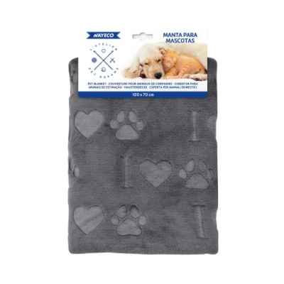 MANTA I LOVE PAWS 100x70cm