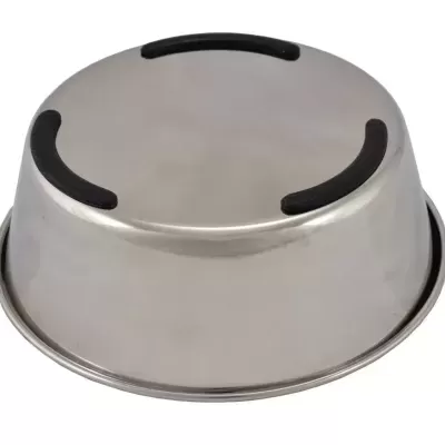 COMEDOURO EM INOX LOVE PAW ROSA