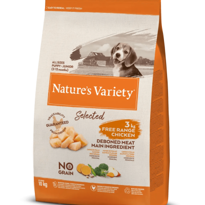 Nature's Variety Selected No Grain Puppy/Junior com Frango do Campo