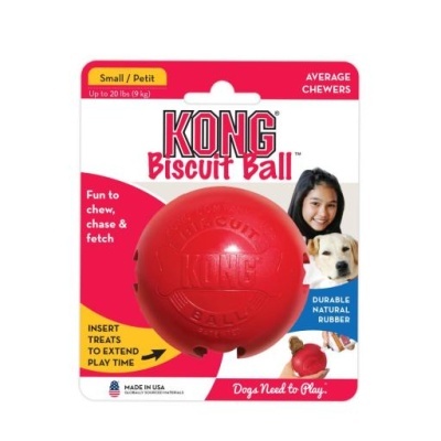 KONG Biscuit Ball Bola Porta-snacks, Vermelho