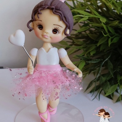 Topo de bolo bailarina