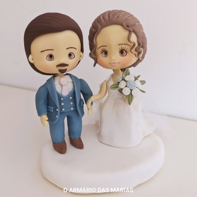 Topo de bolo noivos personalizado