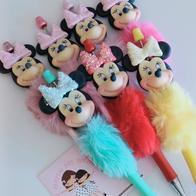 Caneta pompom Minnie