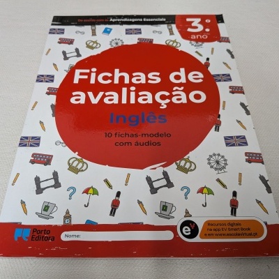 Fichas de avaliação - Inglês - 3.º Ano 10 fichas-modelo com áudios