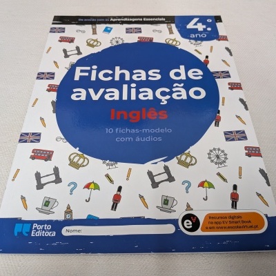 Fichas de avaliação - Inglês - 4.º Ano 10 fichas-modelo com áudios