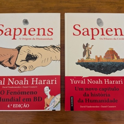 Yuval Noah Harari e David Vandermeulen - Sapiens: A Origem da Humanidade (Novela Gráfica, vol. 1) + Os Pilares da Civilização (Novela Gráfica, vol. 2)