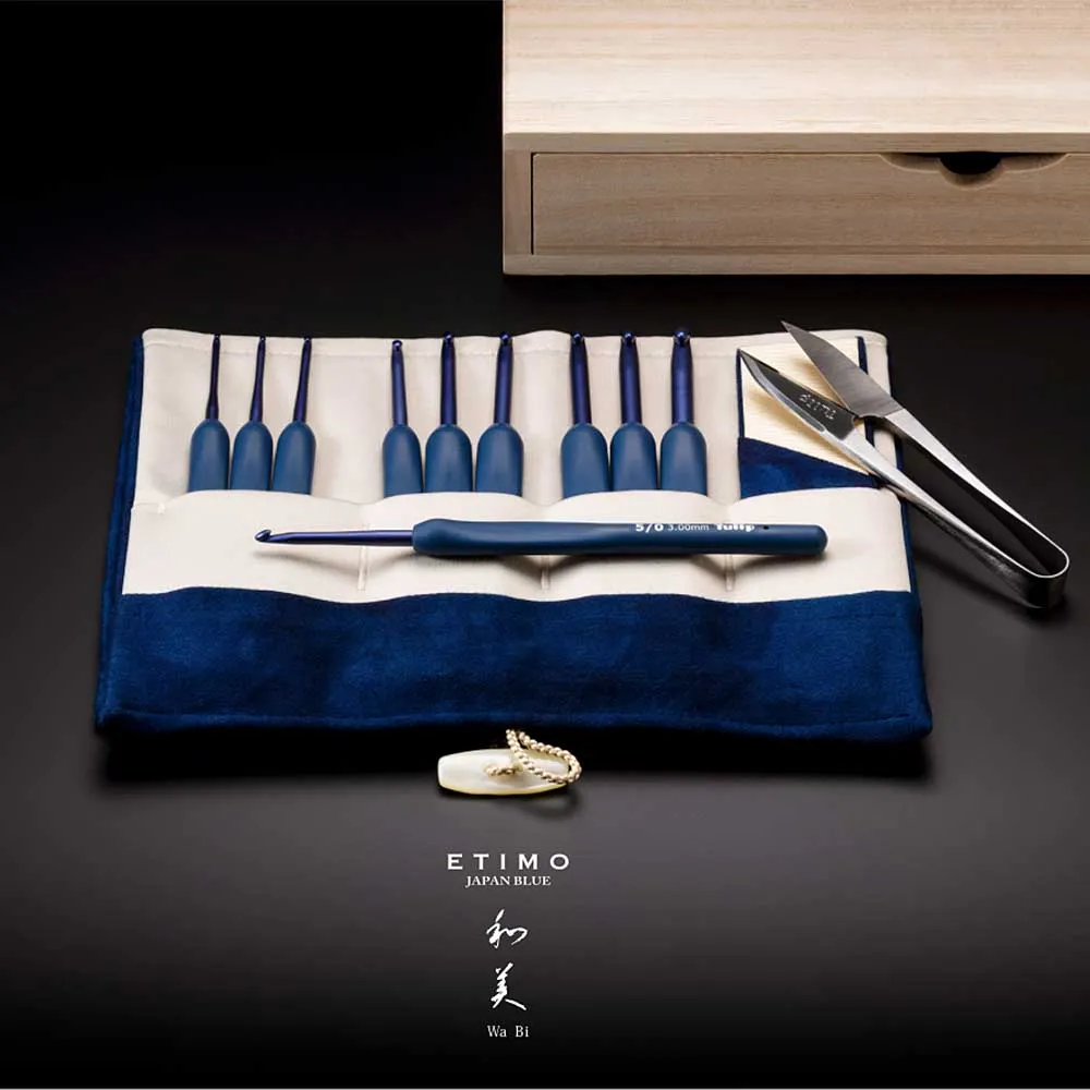 Tulip etimo blue luxury crochet hook and accessories set