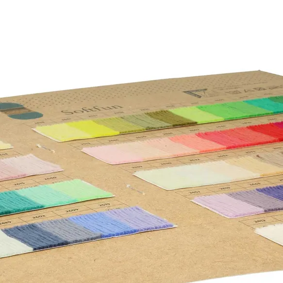 Cartão de amostra de cores fio softfun
