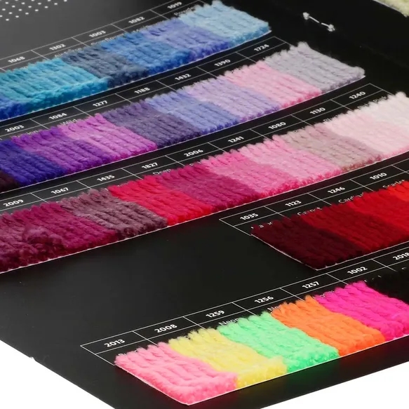 Cartão de amostra de cores fio chunky monkey