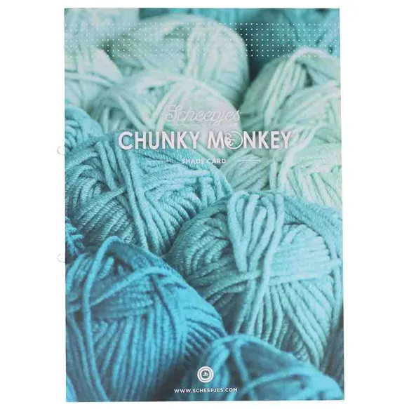 Cartão de amostra de cores fio chunky monkey